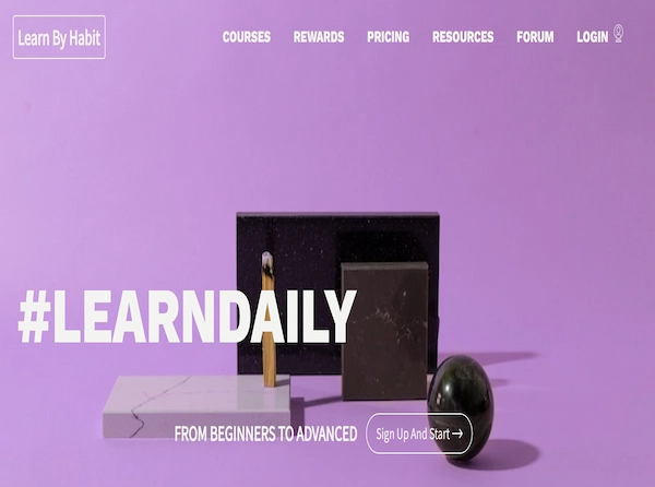 Learn By Habit's Website Design Image