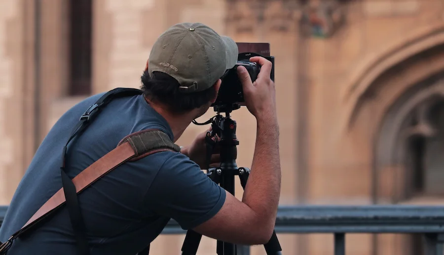 Person taking photographs